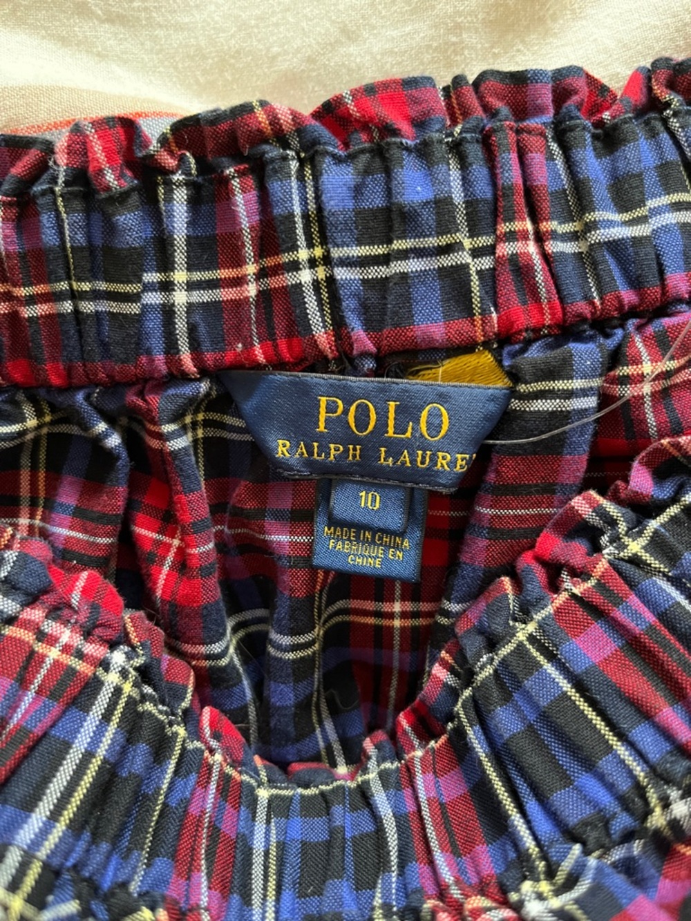 Polo by Ralph Lauren Red and Navy Plaid Girls Skirt
